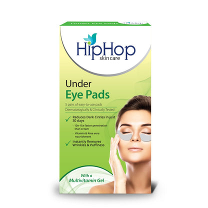 HipHop Body Wax Strips (Aloe Vera, 8 Strips) + Under Eye Pads (Multivitamin Gel, 5 Pairs)