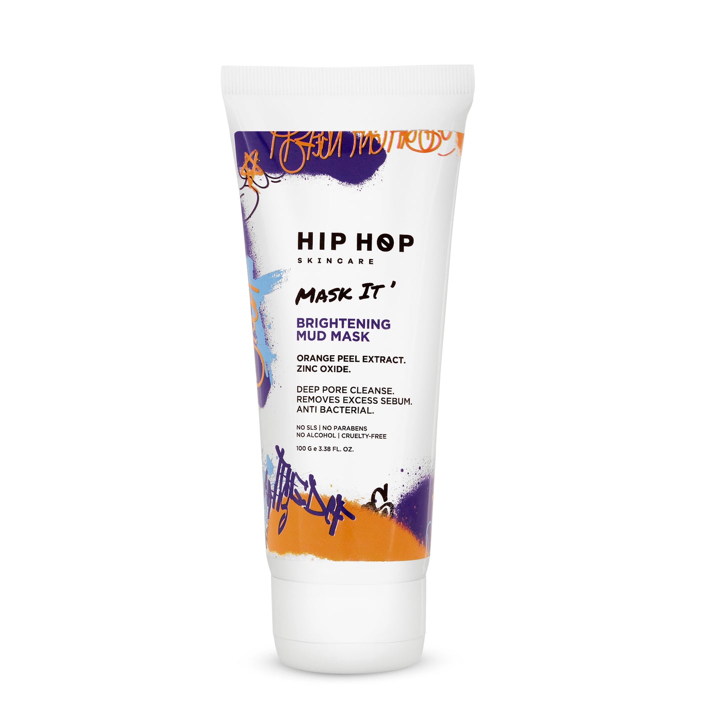 HipHop Facial Wax Strips (Argan Oil, 20 Strips) + Brightening Mud/Face Mask (Orange Peel Extract, 100 ml)