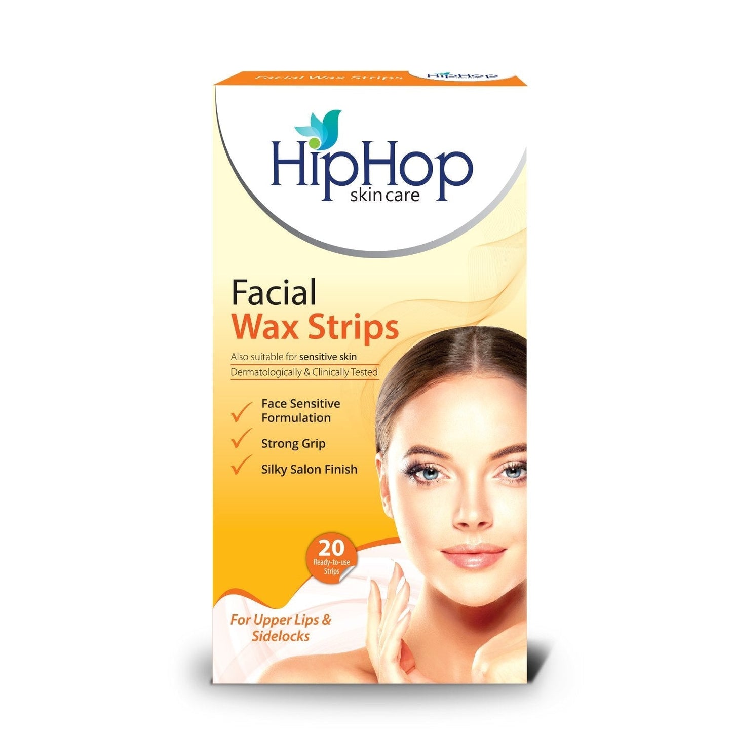 HipHop Facial Wax Strips (Argan Oil, 20 Strips) + Body Wax Strips (Choco Extract, 8 Strips)